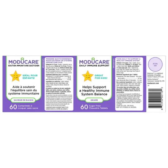 Moducare Moducare Kid's Chewables Grape 60 Tablets | Unbeatable Prices, Daily Deals | VITASHOP