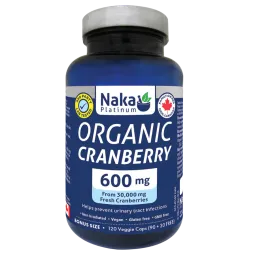 NAKA Canneberge Bio 600mg - 120 Capsules Végétales | Prix Imbattables, Offres Quotidiennes | VITASHOP