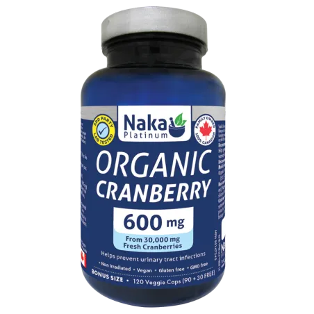 NAKA Organic Cranberry 600mg -120 Veg Caps | Unbeatable Prices, Daily Deals | VITASHOP