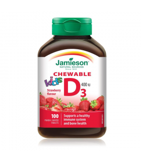 Jamieson Vitamin D 400 IU Kids 100 Chewable Tablets | Unbeatable Prices, Daily Deals | VITASHOP