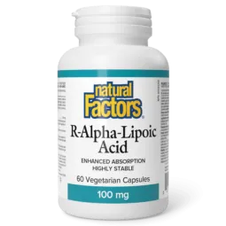 Natural Factors R-Alpha-Lipoic Acid 100 mg, 60 Vegetarian Capsules | Unbeatable Prices, Daily Deals | VITASHOP