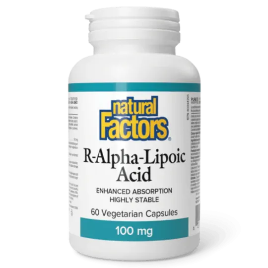 Natural Factors R-Alpha-Lipoic Acid 100 mg, 60 Vegetarian Capsules | Unbeatable Prices, Daily Deals | VITASHOP