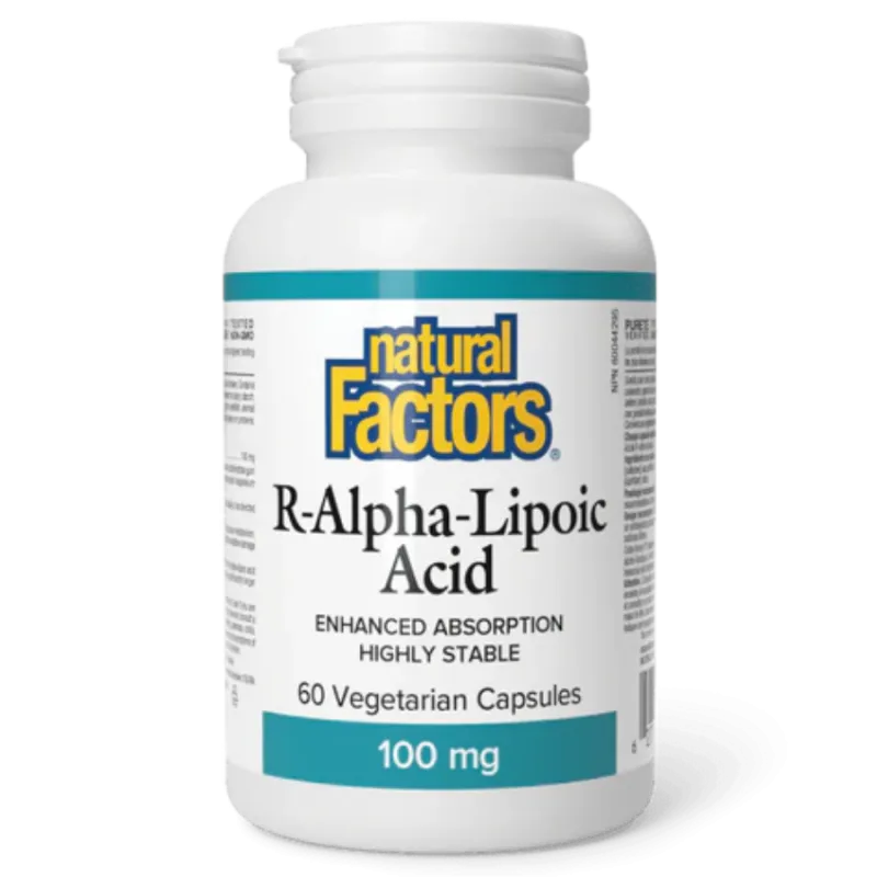 Natural Factors 내추럴 팩터스 R-알파-리포산 100mg, 식물성 캡슐 60정 | 매일 업데이트되는 특가 상품 | VITASHOP