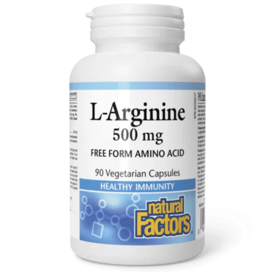 Natural Factors 내추럴 팩터스 L-아르기닌 500mg, 식물성 캡슐 90정 | 매일 업데이트되는 특가 상품 | VITASHOP