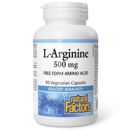 Natural Factors 내추럴 팩터스 L-아르기닌 500mg, 식물성 캡슐 90정 | 매일 업데이트되는 특가 상품 | VITASHOP