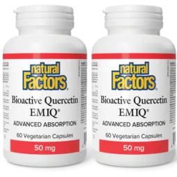 Natural Factors [2 for Deal] Bioactive Quercetin EMIQ 50 mg, 60 Vegetarian Capsules | Unbeatable Prices, Daily Deals | VITASHOP