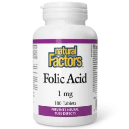 Natural Factors Folic Acid 1 mg, 180 Tablets | Unbeatable Prices, Daily Deals | VITASHOP