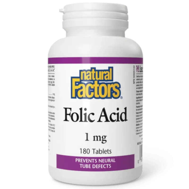 Natural Factors 내추럴 팩터스 엽산 1mg, 180정 | 매일 업데이트되는 특가 상품 | VITASHOP
