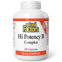 Natural Factors Hi Potency B Complex 50 mg, 210 Capsules | Unbeatable Prices, Daily Deals | VITASHOP