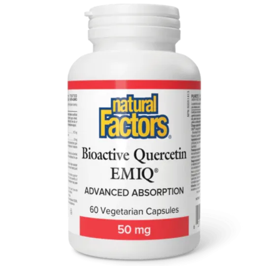 Natural Factors Bioactive Quercetin EMIQ 50 mg, 60 Vegetarian Capsules | Unbeatable Prices, Daily Deals | VITASHOP