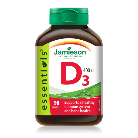 Jamieson Vitamin D 400 IU 90 Tablets | 每天不同折扣, 全网最低价格 | 种类齐全的保健品店铺 VITASHOP, 只有你想不到, 没有你买不到 !
