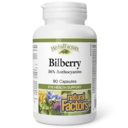 Natural Factors 내추럴 팩터스 HerbalFactors 빌베리, 90 캡슐 | 매일 업데이트되는 특가 상품 | VITASHOP