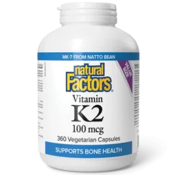 Natural Factors Vitamin K2 100 mcg, 360 Vegetarian Capsules | Unbeatable Prices, Daily Deals | VITASHOP