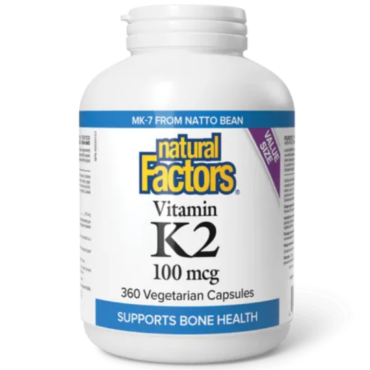 Natural Factors 维生素 K2 100 微克, 360 粒植物胶囊 | 每天不同折扣, 全网最低价格 | 种类齐全的保健品店铺 VITASHOP, 只有你想不到, 没有你买不到 !
