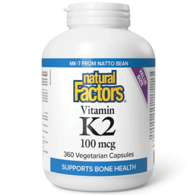 Natural Factors 내추럴 팩터스 비타민 K2 100mcg, 식물성 캡슐 360정 | 매일 업데이트되는 특가 상품 | VITASHOP