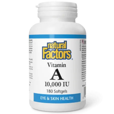 Natural Factors Vitamin A 10000 IU, 180 Softgels | 每天不同折扣, 全网最低价格 | 种类齐全的保健品店铺 VITASHOP, 只有你想不到, 没有你买不到 !