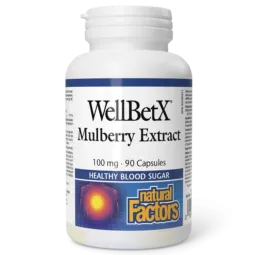 Natural Factors WellBetX Mulberry Extract 100 mg, 90 Capsules | Unbeatable Prices, Daily Deals | VITASHOP