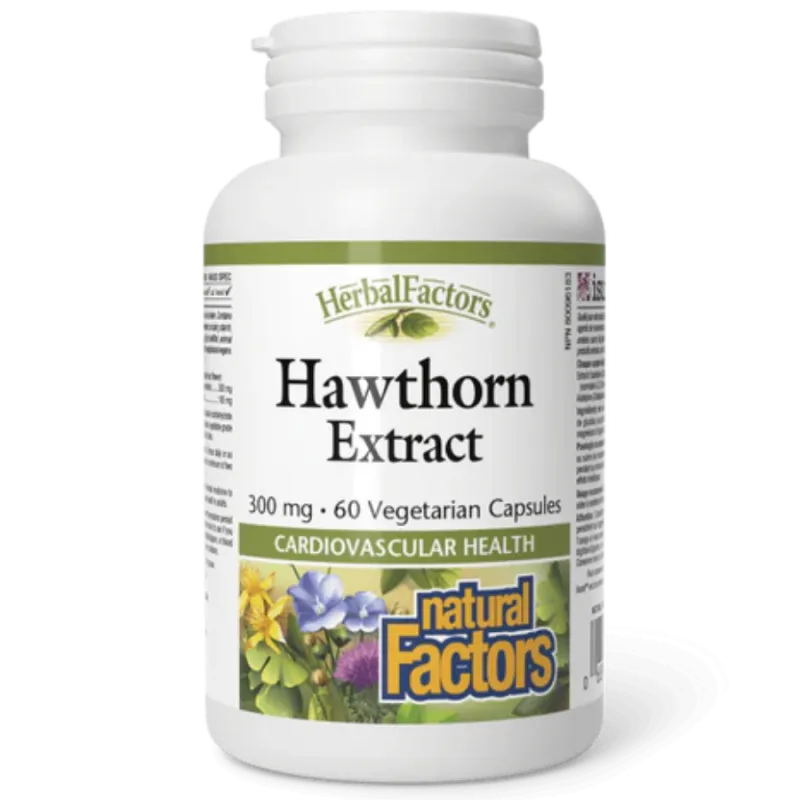 HerbalFactors Extrait d’aubépine 300 mg, 60 capsules végétariennes | Safest & Easiest Shopping Vitamins Online | VITASHOP