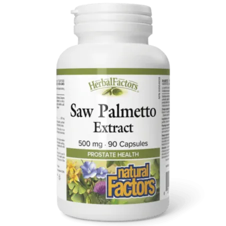 HerbalFactors Saw Palmetto 500 mg, 90 Gélules | Safest & Easiest Shopping Vitamins Online | VITASHOP