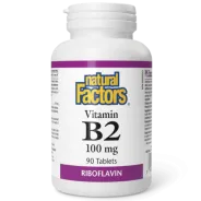 Natural Factors Vitamin B2 100 mg, 90 Tablets | Unbeatable Prices, Daily Deals | VITASHOP