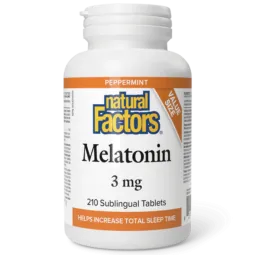 Natural Factors 내추럴 팩터스 멜라토닌 3 mg 페퍼민트, 210 설하 정제 | 매일 업데이트되는 특가 상품 | VITASHOP