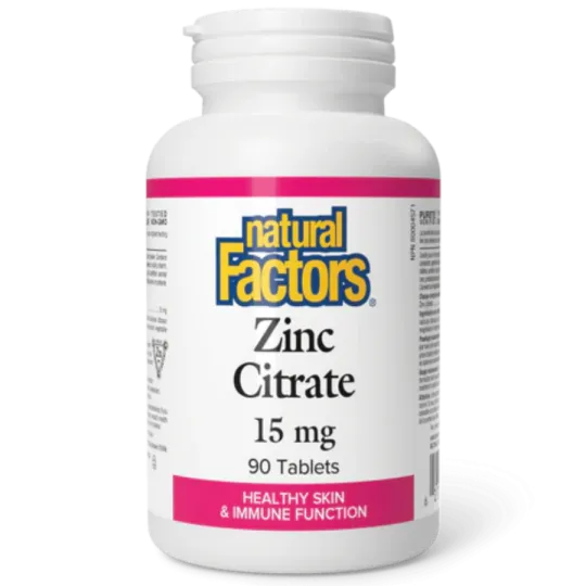 Natural Factors Zinc Citrate 15 mg, 90 Tablets | 每天不同折扣, 全网最低价格 | 种类齐全的保健品店铺 VITASHOP, 只有你想不到, 没有你买不到 !