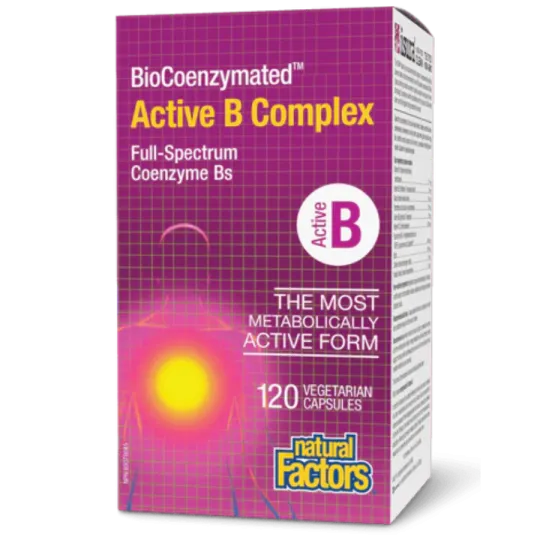 Natural Factors BioCoenzymated Active B Complex, 120 Vegetarian Capsules | 每天不同折扣, 全网最低价格 | 种类齐全的保健品店铺 VITASHOP, 只有你想不到, 没有你买不到