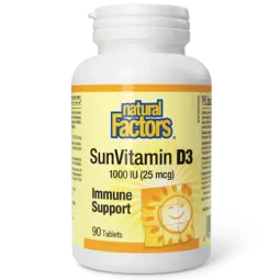 Natural Factors 내추럴 팩터스 SunVitamin D3 1000 IU, 90정 | 매일 업데이트되는 특가 상품 | VITASHOP
