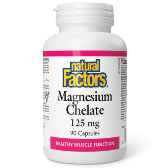 Natural Factors 내추럴 팩터스 마그네슘 킬레이트 125 mg, 90 캡슐 | 매일 업데이트되는 특가 상품 | VITASHOP