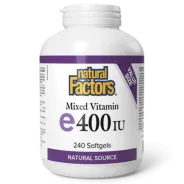 Natural Factors 내추럴 팩터스 혼합 비타민 E 400 IU 천연 공급원, 240 소프트젤 | 매일 업데이트되는 특가 상품 | VITASHOP