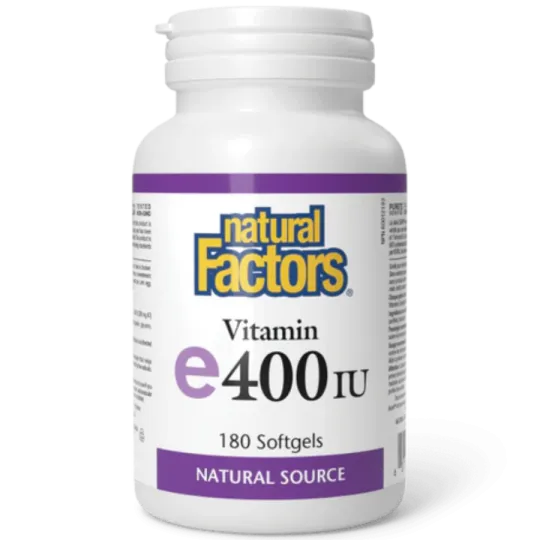 Natural Factors Vitamin E 400 IU Natural Source, 180 Softgels | 每天不同折扣, 全网最低价格 | 种类齐全的保健品店铺 VITASHOP, 只有你想不到, 没有你买不到 !