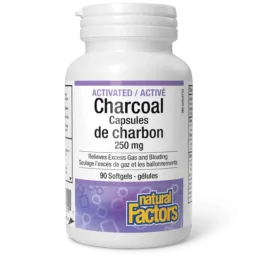 Natural Factors 내추럴 팩터스 활성탄 캡슐 250 mg, 90 소프트젤 | 매일 업데이트되는 특가 상품 | VITASHOP