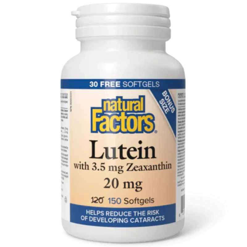 Natural Factors 叶黄素 20 mg，150 粒软胶囊 | 无敌价格，每日特惠 | VITASHOP