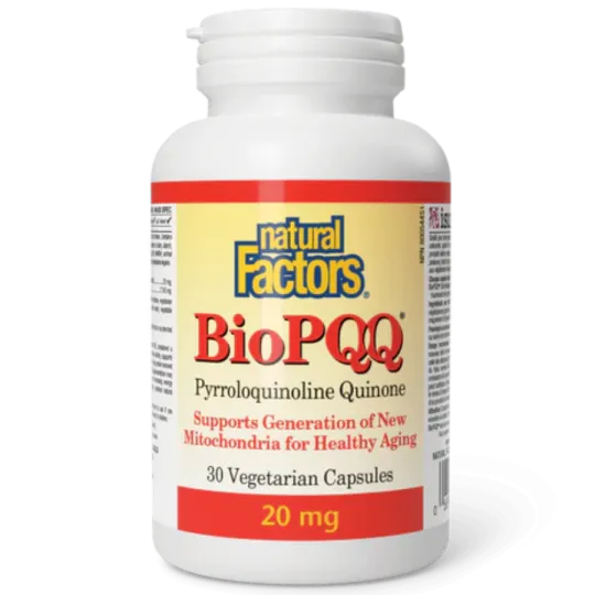 BioPQQ Pyrroloquinoline Quinone 20 mg, 30 Capsules Végétariennes | Safest & Easiest Shopping Vitamins Online | VITASHOP