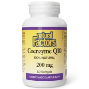 Natural Factors Coenzyme Q10 200 mg, 60 Softgels | Unbeatable Prices, Daily Deals | VITASHOP