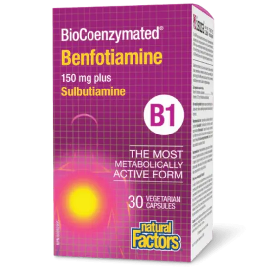 Natural Factors BioCoenzymated Benfotiamine B1 150 mg, 30 Vegetarian Capsules | 每天不同折扣, 全网最低价格 | 种类齐全的保健品店铺 VITASHOP, 只有你想不到, 没有