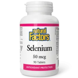 Natural Factors Selenium 50 mcg, 90 Tablets | Unbeatable Prices, Daily Deals | VITASHOP
