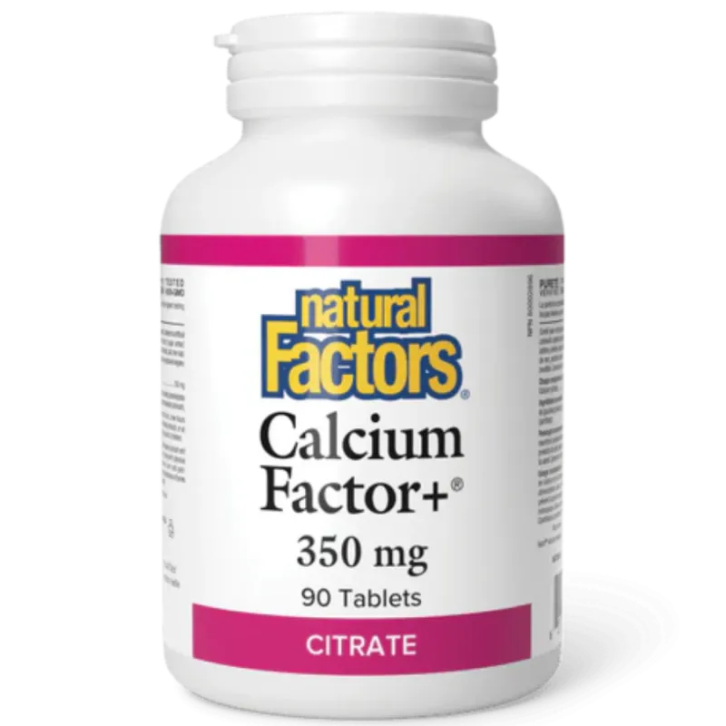 Natural Factors Calcium Factor+ 350 mg, 90 Tablets | 每天不同折扣, 全网最低价格 | 种类齐全的保健品店铺 VITASHOP, 只有你想不到, 没有你买不到 !