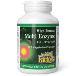 Natural Factors 내추럴 팩터스 고효능 다중 효소 풀 스펙트럼, 120 식물성 캡슐 | 매일 업데이트되는 특가 상품 | VITASHOP