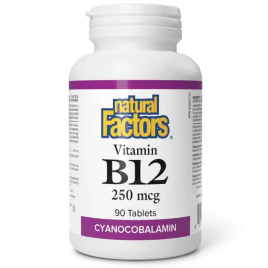 Natural Factors Vitamin B12 250 mcg, 90 Tablets | 每天不同折扣, 全网最低价格 | 种类齐全的保健品店铺 VITASHOP, 只有你想不到, 没有你买不到 !