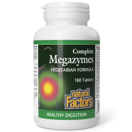 Natural Factors Complete Megazymes Vegetarian Formula, 180 Tablets | Unbeatable Prices, Daily Deals | VITASHOP