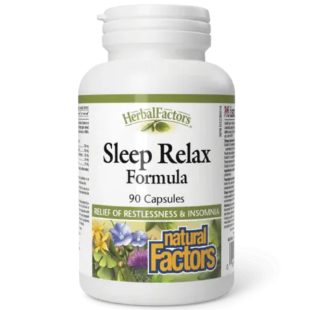 Natural Factors HerbalFactors Sleep Relax Formula, 90 Capsules | Unbeatable Prices, Daily Deals | VITASHOP