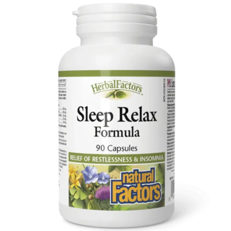 Natural Factors HerbalFactors Sleep Relax Formula, 90 Capsules | Unbeatable Prices, Daily Deals | VITASHOP