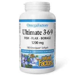 Natural Factors 내추럴 팩터스 OmegaFactors Ultimate 3-6-9, 180 소프트젤 | 매일 업데이트되는 특가 상품 | VITASHOP