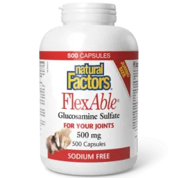 Natural Factors FlexAble Glucosamine Sulfate 500 mg, 500 Capsules | Unbeatable Prices, Daily Deals | VITASHOP