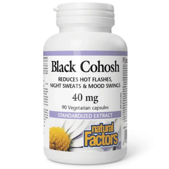 Natural Factors Black Cohosh 40 mg, 90 Vegetarian Capsules | Unbeatable Prices, Daily Deals | VITASHOP