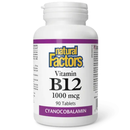 Natural Factors 내추럴 팩터스 비타민 B12 1000mcg, 90정 | 매일 업데이트되는 특가 상품 | VITASHOP