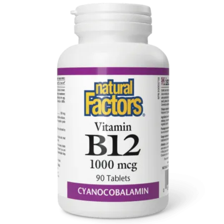 Natural Factors 내추럴 팩터스 비타민 B12 1000mcg, 90정 | 매일 업데이트되는 특가 상품 | VITASHOP