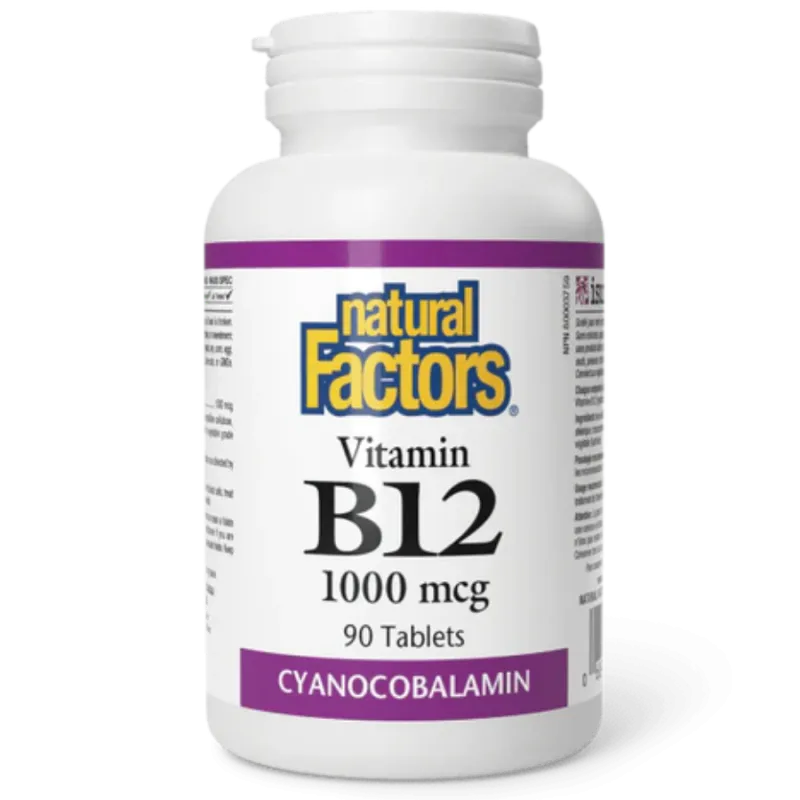 Natural Factors 내추럴 팩터스 비타민 B12 1000mcg, 90정 | 매일 업데이트되는 특가 상품 | VITASHOP
