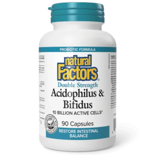 Acidophilus & Bifidus Double Force 10 Milliards de Cellules Actives | Safest & Easiest Shopping Vitamins Online | VITASHOP